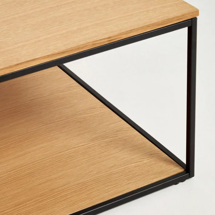 Kave Home Couchtisch YOANA 80 x 80 cm Eiche braun