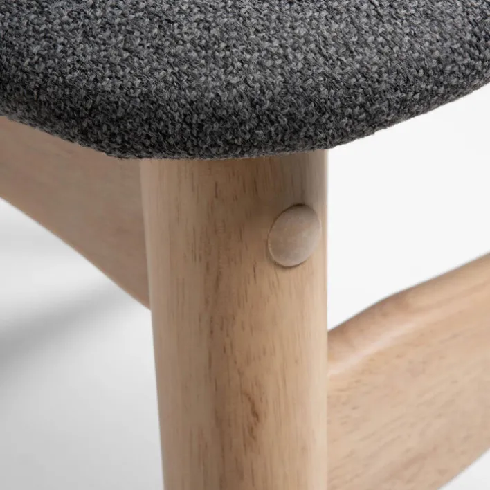 Kave Home Esszimmerstuhl NAYME braun/ grau