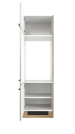 Küche Geräteumbauschrank Fiona 60 cm Eiche / grün