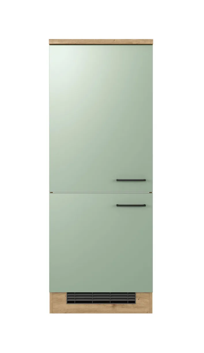 Küche Geräteumbauschrank Fiona 60 cm Eiche / grün