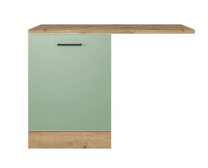 Küche Geschirrspüler-Paket Fiona 110 cm Eiche / grün