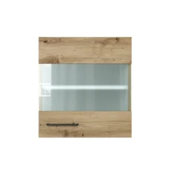 Küche Glas-Hängeschrank Fiona 50 cm Eiche