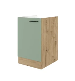 Küche Spülenunterschrank Fiona 50 cm Eiche / grün