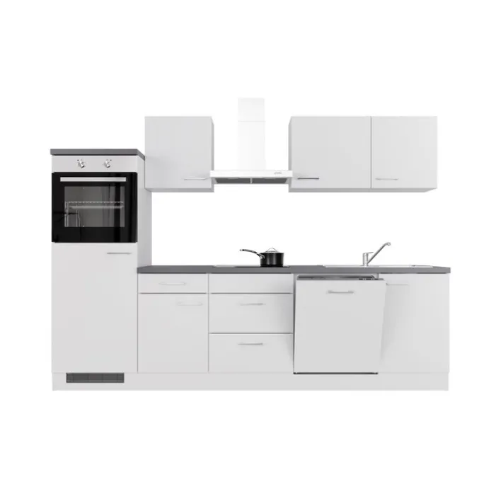 Küchen Geräteumbauschrank LUCCA 168,5 cm weiß/ grau