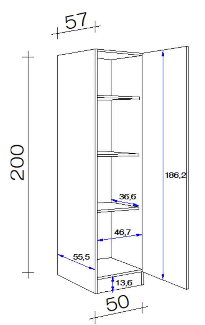 Küchen Geschirrschrank NANO Buche