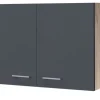 Küchen Oberschrank RALPH 80 cm Eiche/ grau