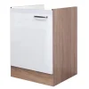Küchen Unterschrank LUKE 50 cm Eiche/ weiß