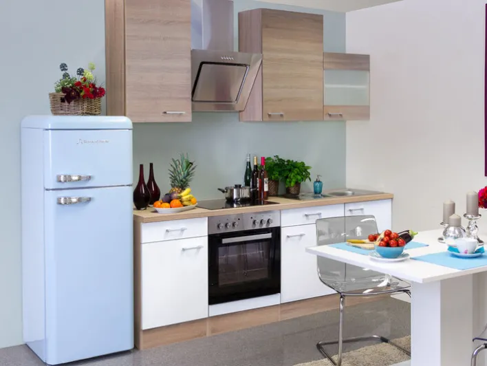 Küchenblock JACK Weiß/Eiche Sonoma ca. 220 x 60cm