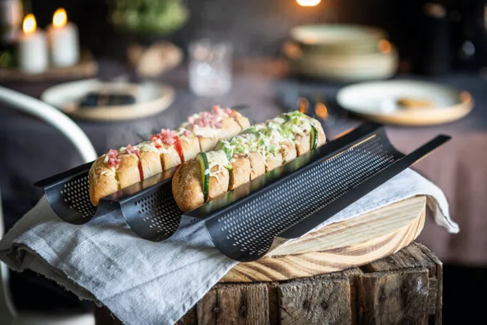 KÜCHENPROFI Baguetteblech BAKE ONE Stahlblech silber