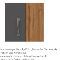 Küchenzeile ODENSE Anthrazit/ Wotan Eiche Dekor 270 cm