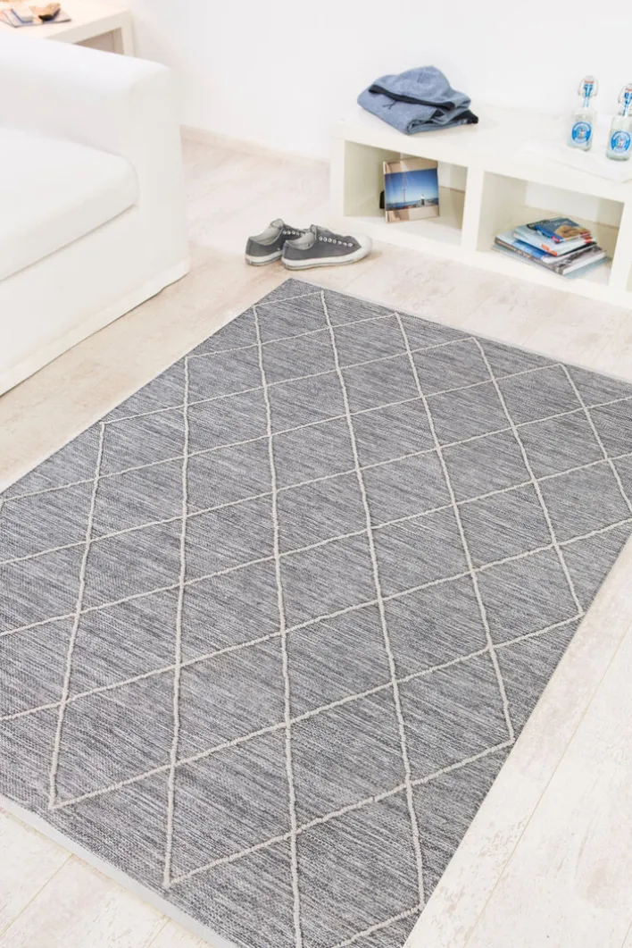 Kelim-Teppich TRELLEBORG 170 x 240 cm grau