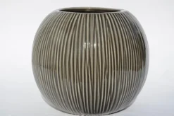 Keramik Vase 13 cm anthrazit