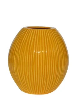 Keramik Vase 17 cm curry