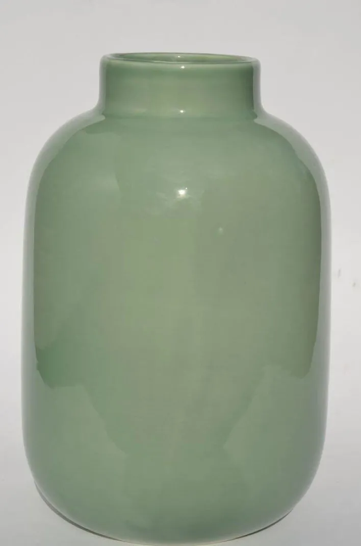 Keramik Vase 24 cm salbei