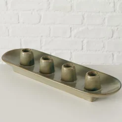 Kerzenständer PERUYA 34 cm grün