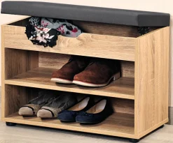 KESPER Schuhschrank mit Sitzkissen 60 x 45 x 30 cm braun/grau