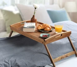 KESPER Servier- & Betttablett mit Klappfüßen AKAZIE