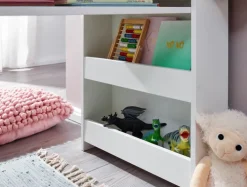 Kinder Schreibtisch mit Regal 50 x 110 cm weiß