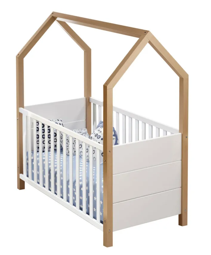 Kinderbett BEACH Kiefer weiß/ Abs. Birke