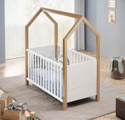 Kinderbett BEACH Kiefer weiß/ Abs. Birke