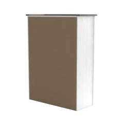 Kinder-Drehtürenschrank LUCA weiß/ braun