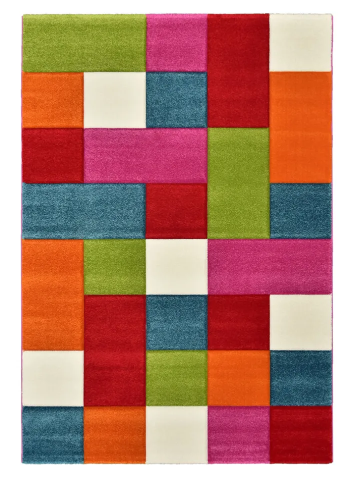 Kinderteppich DIAMOND KIDS KÄSTCHEN 120 x 170 cm mehrfarbig