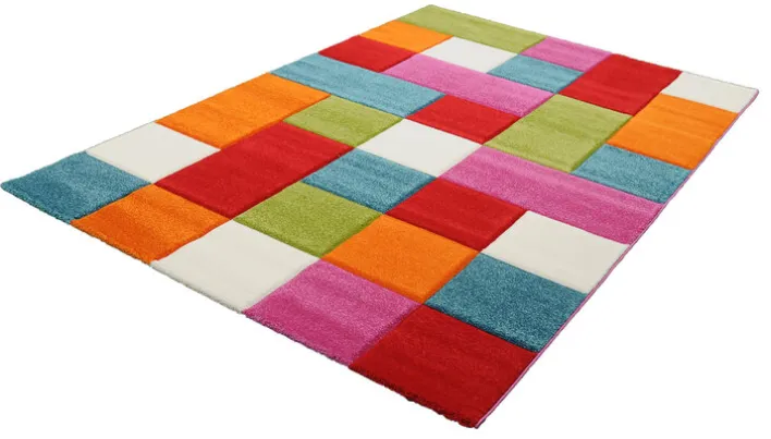 Kinderteppich DIAMOND KIDS KÄSTCHEN 120 x 170 cm mehrfarbig