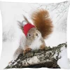 Kissenhülle EICHHÖRNCHEN 46x46cm braun-grau