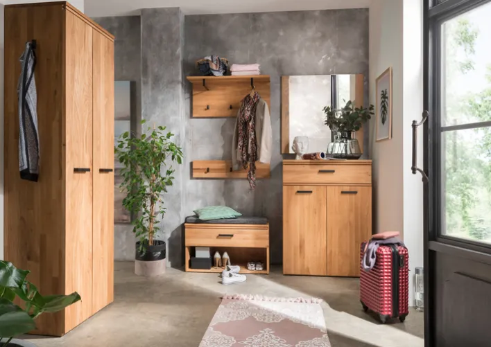 Klappenkommode LIDO 80 x 108 cm Astige Eiche massiv naturbelassen geölt