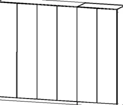Kleiderschrank ALABAMA 271 x 210 cm Alpinweiß NB