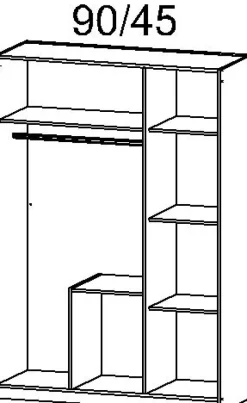 Kleiderschrank ALVARA 136 x 197 cm Alpinweiß NB