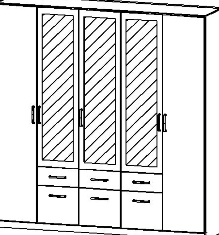 Kleiderschrank BINGEN 226 x 229 cm Sonoma Eiche
