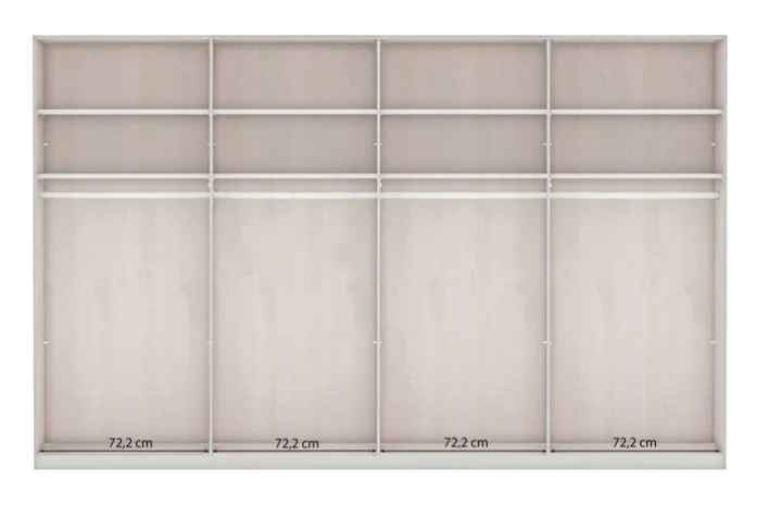 Kleiderschrank CASSANO weiß/ kieselgrau