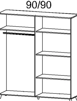 Kleiderschrank FALUN 182 x 203 cm Alpinweiß NB