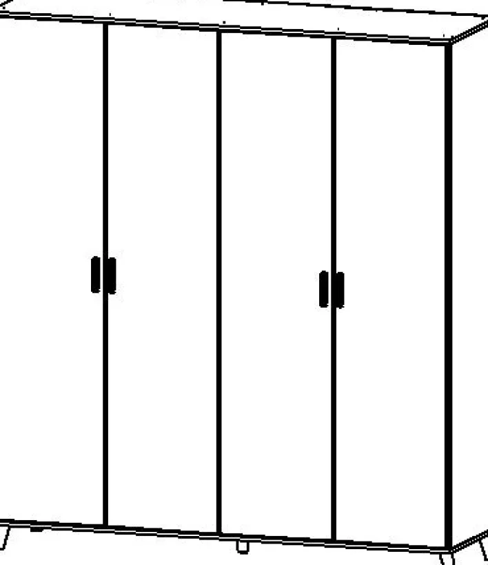 Kleiderschrank FALUN 182 x 203 cm Alpinweiß NB