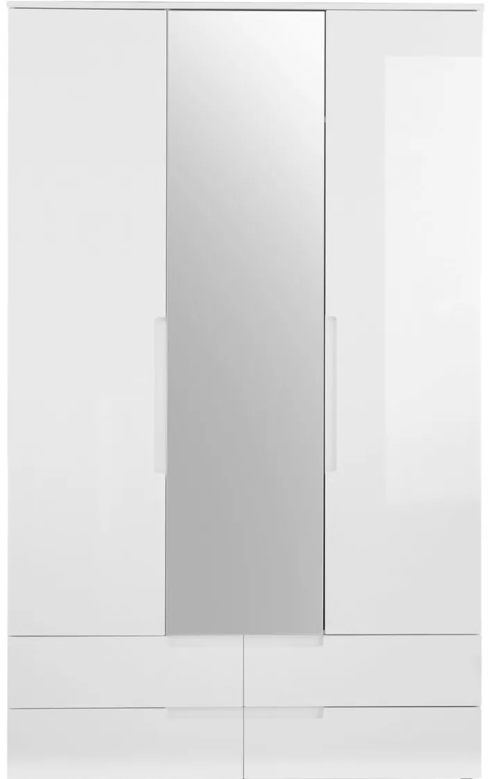 Kleiderschrank JENNA S 3-türig weiß