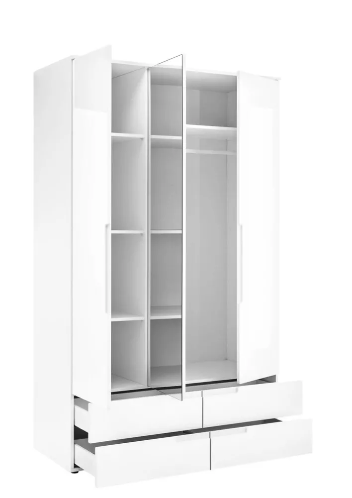 Kleiderschrank JENNA S 3-türig weiß