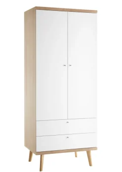 Kleiderschrank LENA_MERLE Eiche Riviera NB/ weiß matt