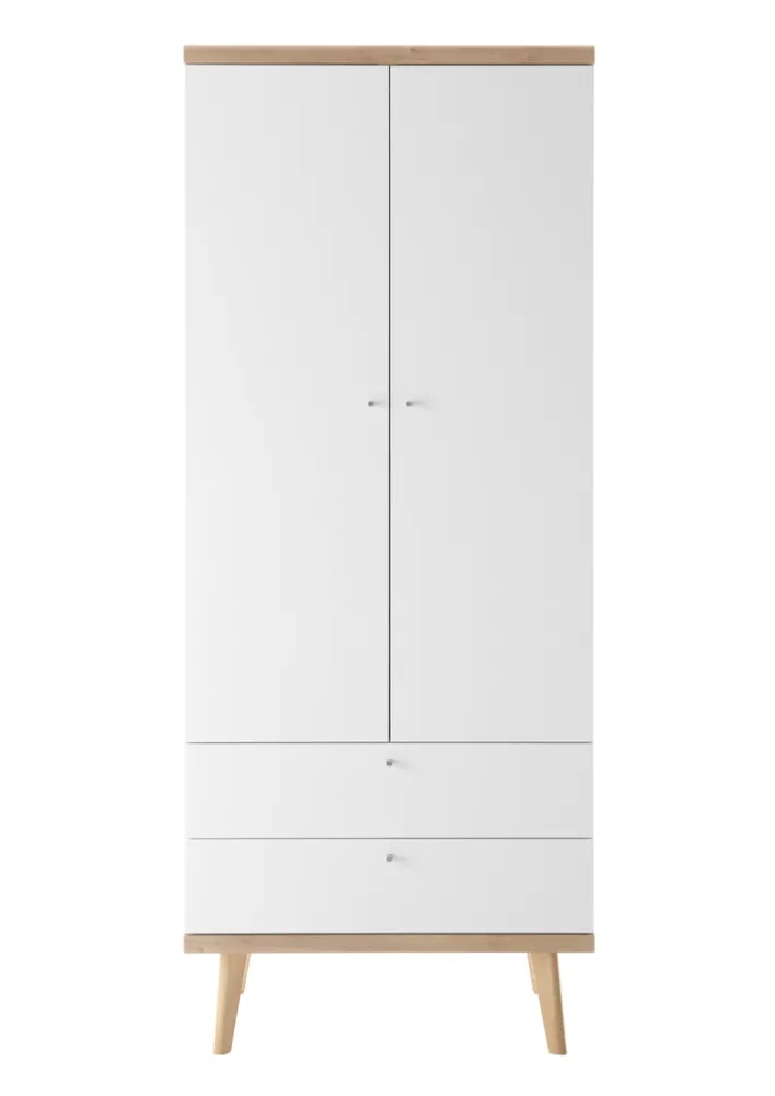 Kleiderschrank LENA_MERLE Eiche Riviera NB/ weiß matt