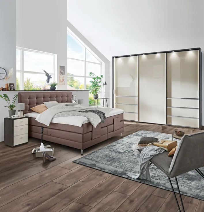 Kleiderschrank MALIBU Eiche-Mocca/ Kieselgrau