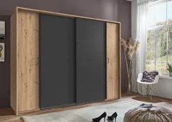 Kleiderschrank PHILADELPHIA braun/ grau