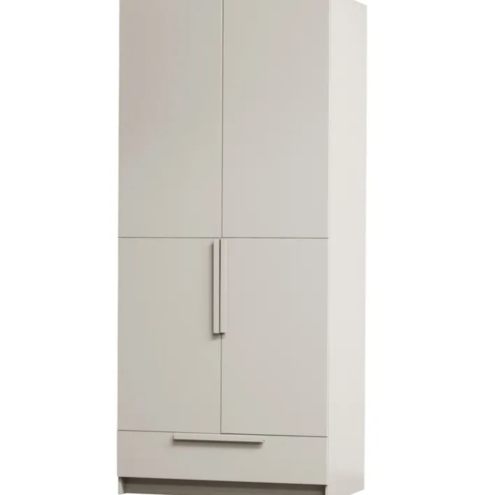 Kleiderschrank PURE 95 x 215 cm Kiefernholz/Farbton Staub
