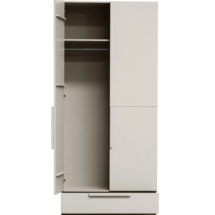 Kleiderschrank PURE 95 x 215 cm Kiefernholz/Farbton Staub