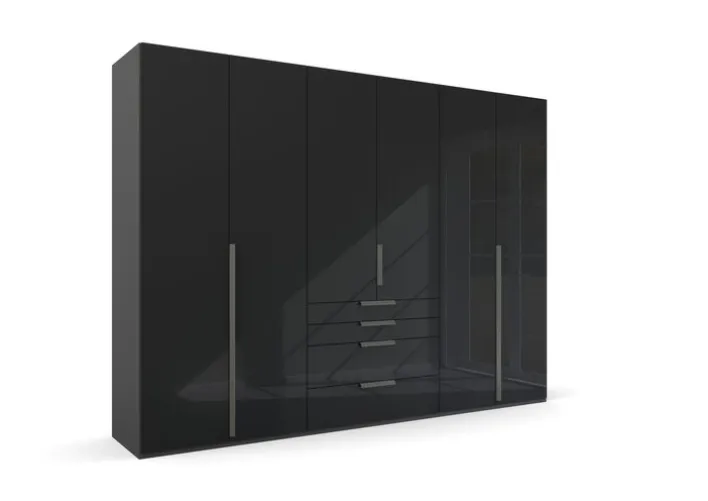 Kleiderschrank PURISMA Graphitgrau/ Glas Graphitgrau