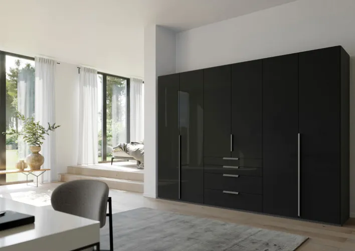 Kleiderschrank PURISMA Graphitgrau/ Glas Graphitgrau