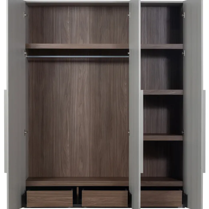 Kleiderschrank RENS 165 x 210 cm Kieselgrau