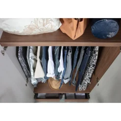 Kleiderschrank RENS 165 x 210 cm Kieselgrau