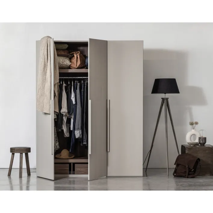 Kleiderschrank RENS 165 x 210 cm Kieselgrau