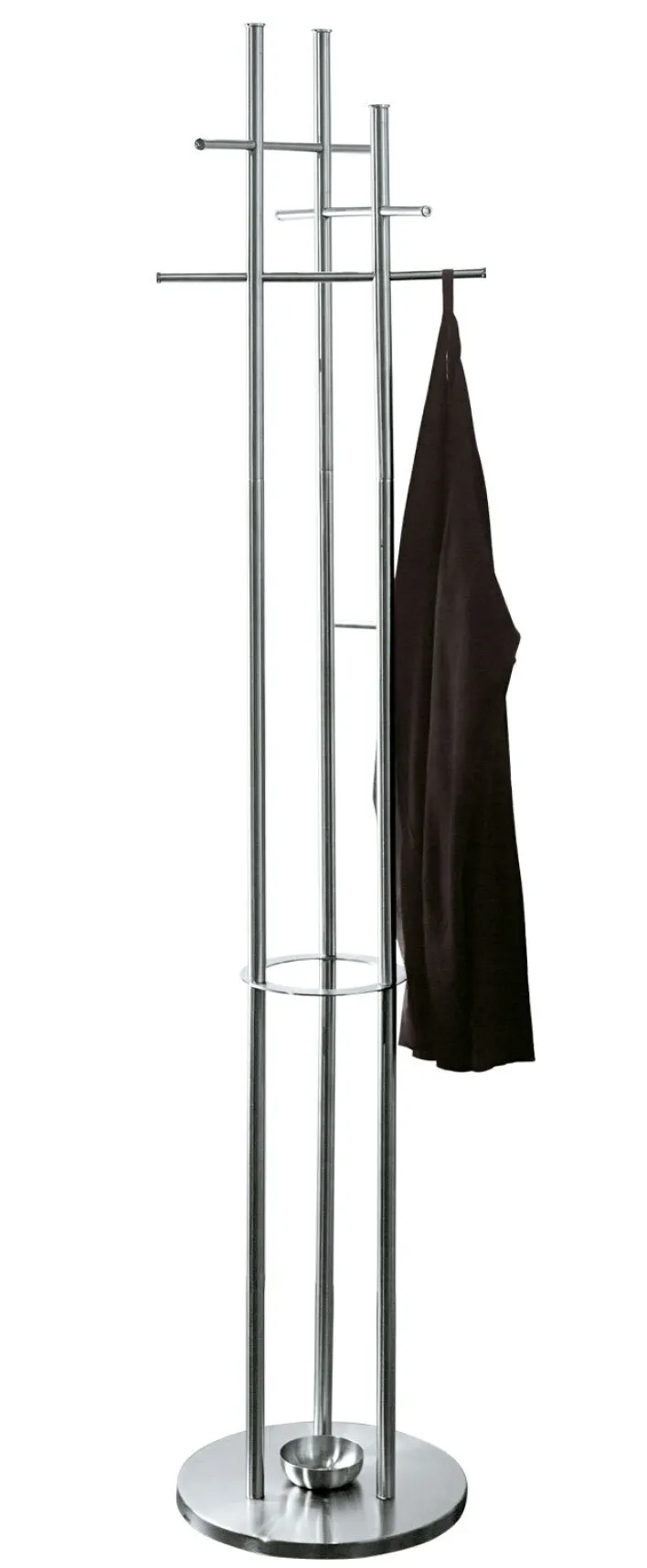 Kleiderständer ULF Edelstahl gebürstet ca. 35 x 175 x 35 cm