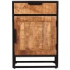 Kommode 50 x 73 cm Mangoholz natur/schwarz
